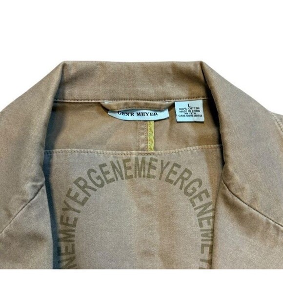 Gene Meyer Field Jacket Utility Coat Safari Blazer Men's Size Large - 44 -Cotton - Picture 3 of 8